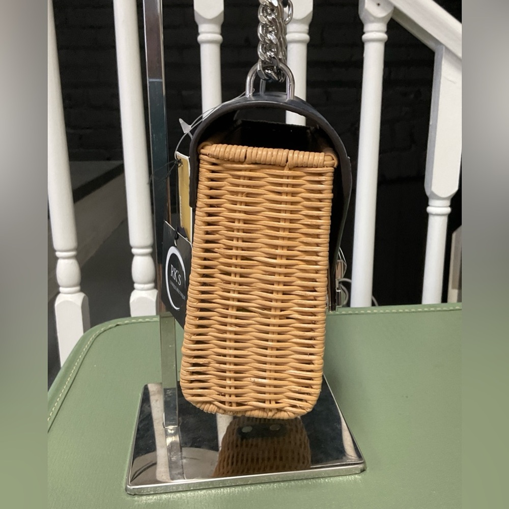 Michael Kors Whitney Small Wicker Shoulder Bag ⚓ NWT - Picture 4 of 7